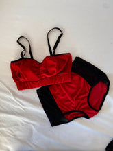 Load image into Gallery viewer, Red Velvet Pin Up Bralette
