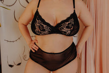 Load image into Gallery viewer, Not a Basic B Double Lace Wrap Bralette
